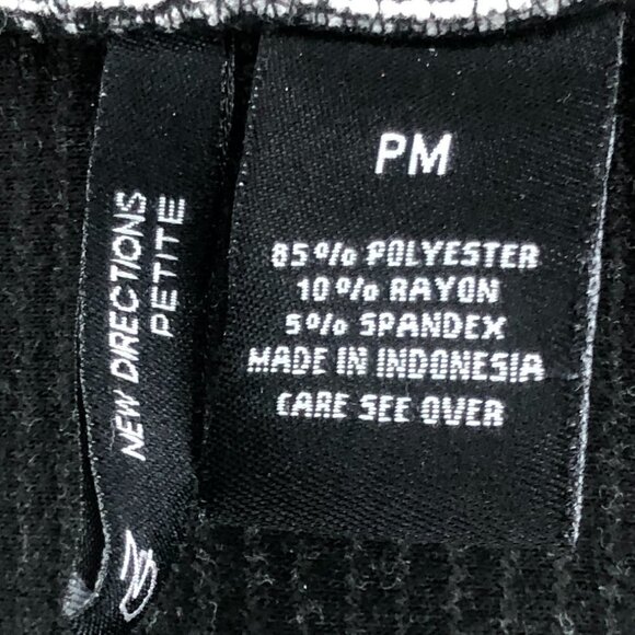 New Direction Black & White Midi Circle Skirt Size PM - Picture 2 of 3